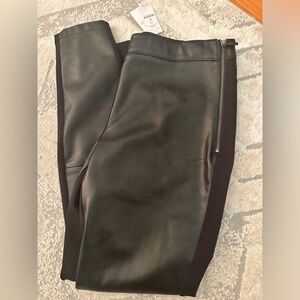 White House Black Market Stretch Faux Leather Riding Pants